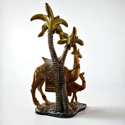 Elegant Decorative Camel Set – Polished Metal Finish